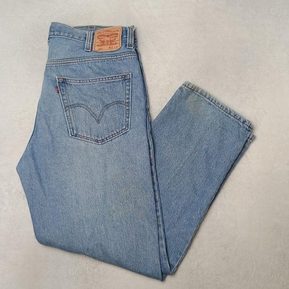 VintageLevis 550 Jeans Mens 38x32 Blue Y2K Relaxed Straight Light 5-Pocket Denim